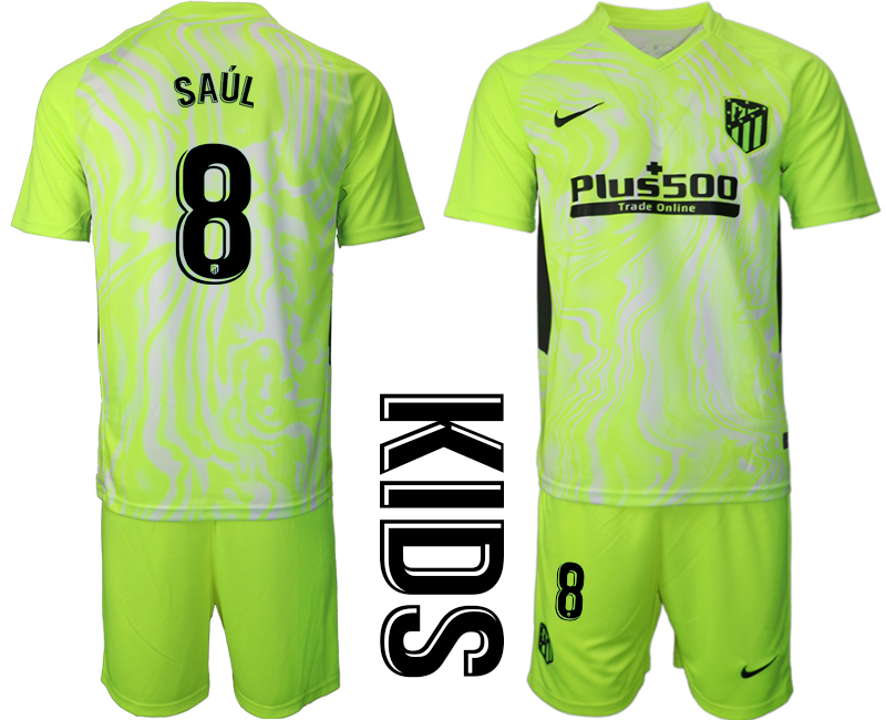 2021 Atltico Madrid away youth #8 soccer jerseys